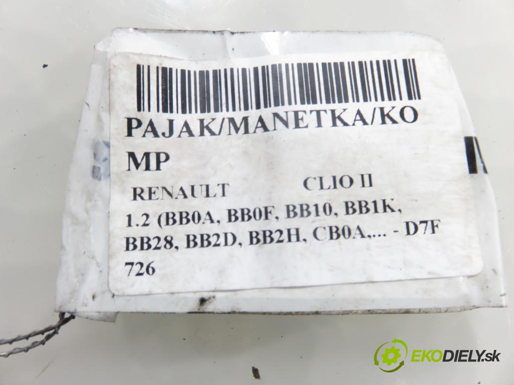 RENAULT CLIO II (BB_, CB_) HB 2003 43,00 1.2 8V 58 - D7F 726 1149,00 páčka/prepínač 8200204068