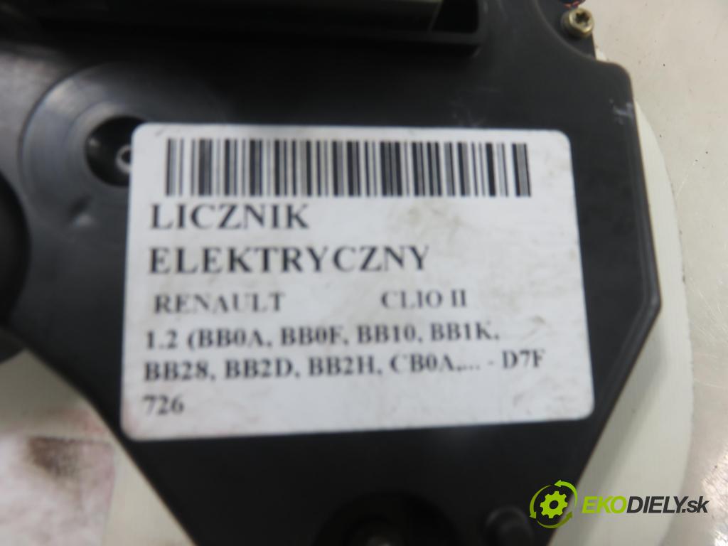 RENAULT CLIO II (BB_, CB_) HB 2003 43,00 1.2 8V 58 - D7F 726 1149,00 Prístrojovka elektrický 8200332247