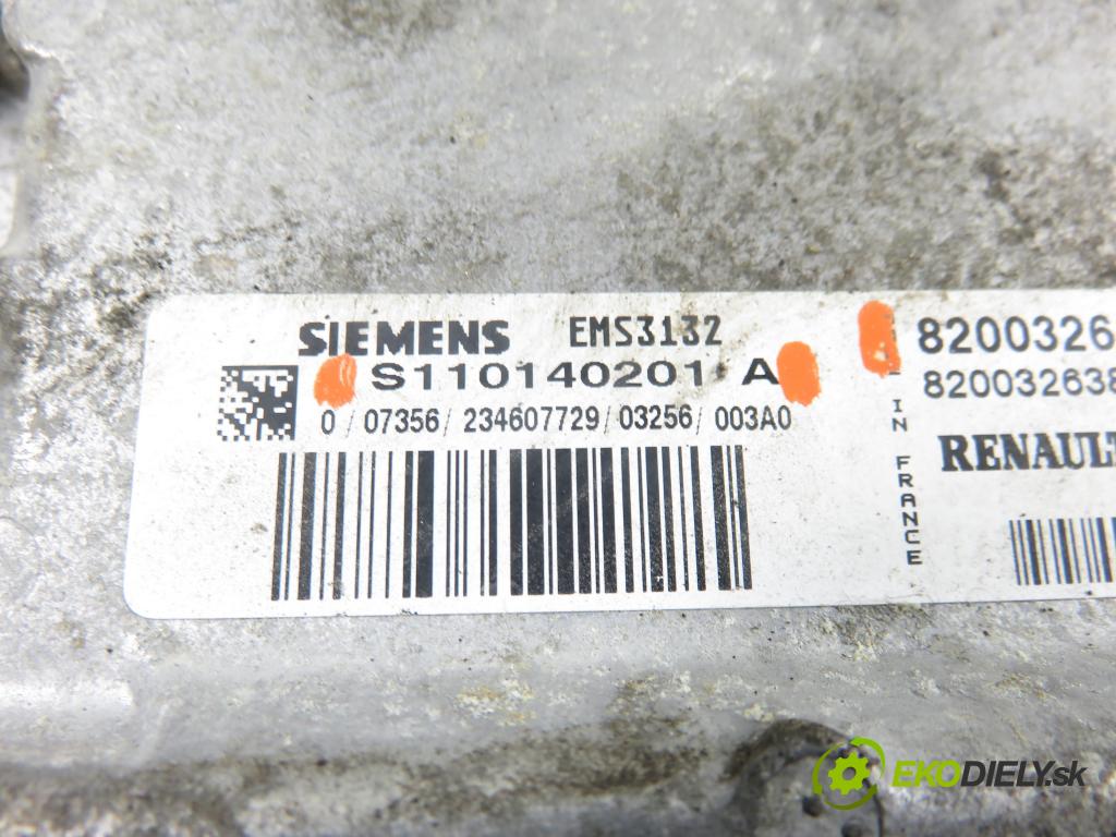 RENAULT CLIO II (BB_, CB_) HB 2003 43,00 1.2 8V 58 - D7F 726 1149,00 Riadiaca jednotka Motor 8200326395 ; S110140201A