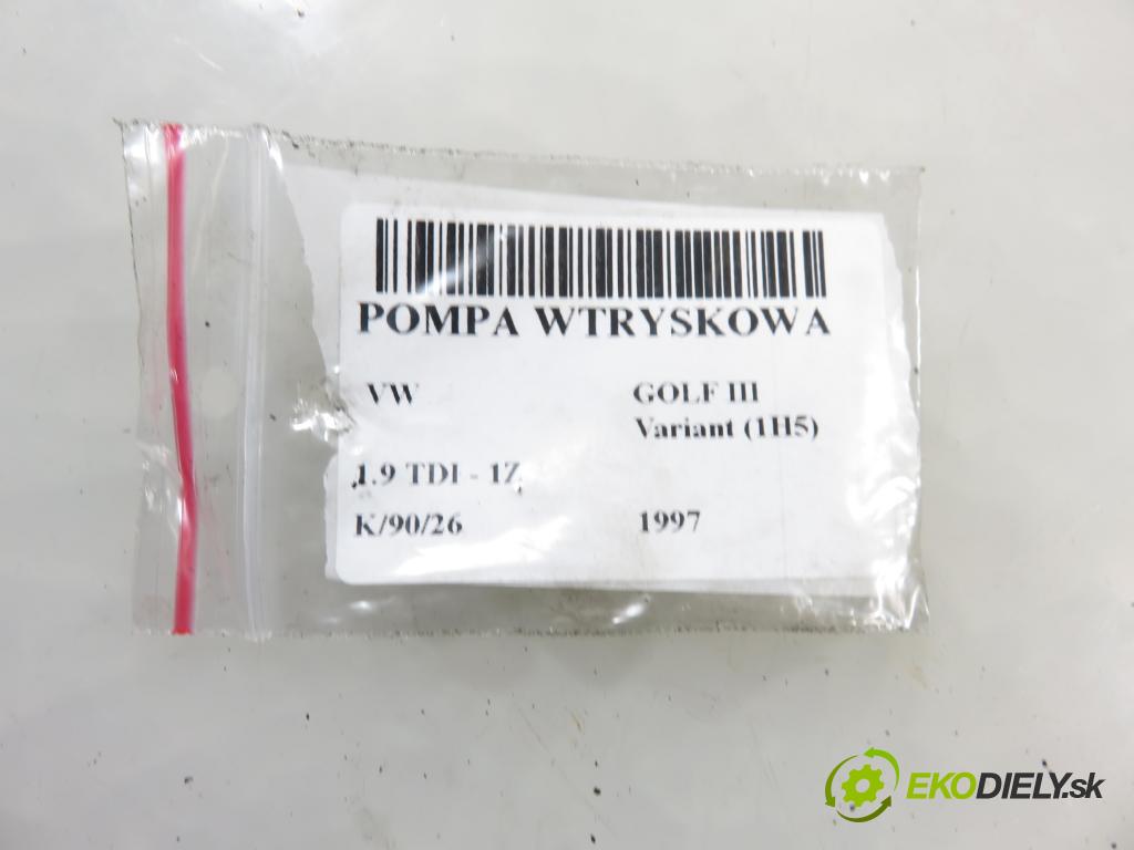 VW GOLF III Variant (1H5) KOMBI 1997 66,00 1.9 TDI - 1Z 1896,00 Pumpa vstrekovacia 028130115G ; 0460404970 (Vstrekovacie čerpadlo)