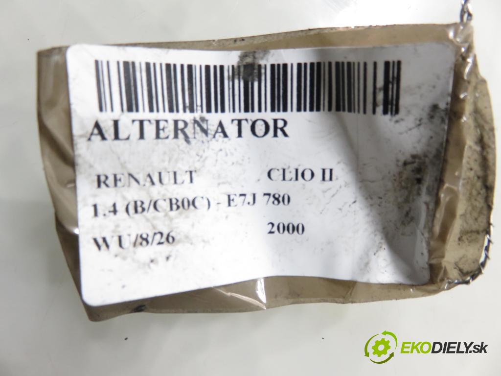 RENAULT CLIO II (BB_, CB_) HB 2000 55,00 1.4 (B/CB0C) - E7J 780 1390,00 Alternátor 0124325031 ; 7700434899 (Alternátor)