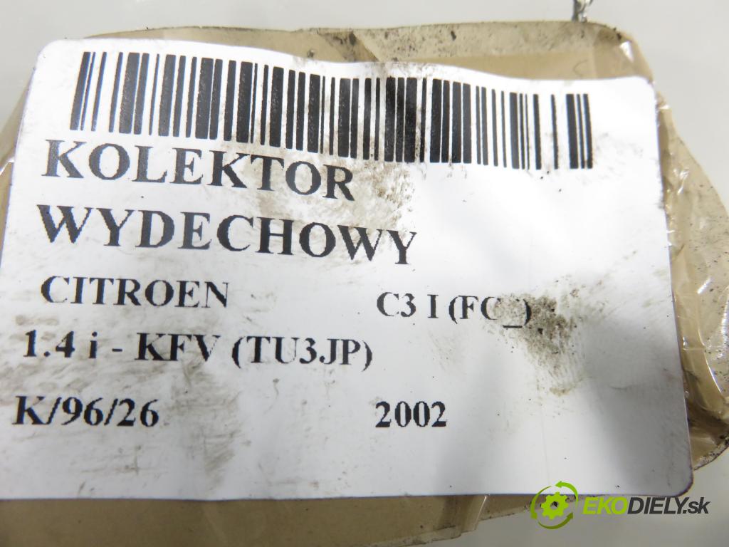 CITROEN C3 I (FC_) HB 2002 54,00 1.4 i - KFV (TU3JP) 1360,00 Potrubie VYČERPAT: 9636962310 (Výfukové potrubie)