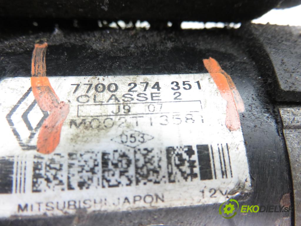 RENAULT CLIO II (BB_, CB_) HB 2000 55,00 1.4 (B/CB0C) - E7J 780 1390,00 Štartér 7700274351 ; M002T13581 (Štartér)