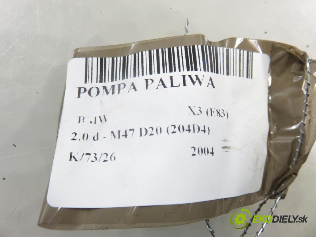 BMW X3 (E83) SUV 2004 110,00 2.0 d 150 - M47 D20 (204D4) 1995,00 Pumpa paliva 7788702