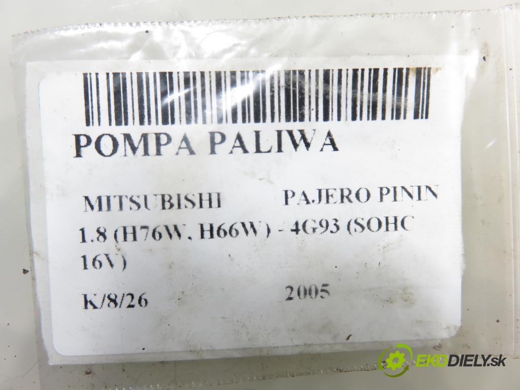 MITSUBISHI PAJERO PININ (H6_W, H7_W) SUV 2005 84,00 1.8 (H76W, H66W) - 4G93 (SOHC 16V) 1834,00 Pumpa paliva 