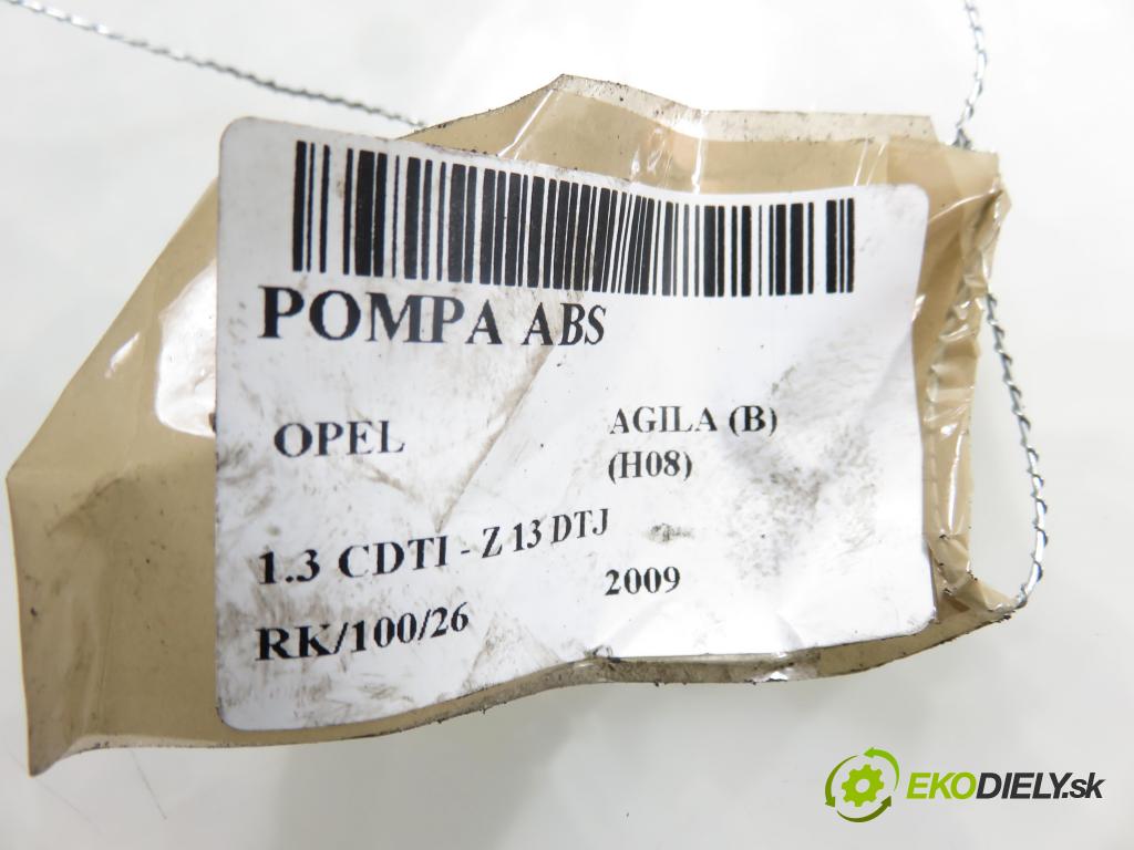 OPEL AGILA (B) (H08) HB 2009 55,00 1.3 CDTI - Z 13 DTJ 1248,00 Pumpa ABS 06210952953 ; 28570033093 (Pumpa ABS)