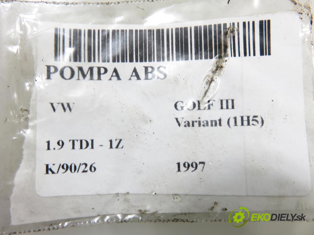 VW GOLF III Variant (1H5) KOMBI 1997 66,00 1.9 TDI - 1Z 1896,00 Pumpa ABS 3A0907379D ; 10094603113 (Pumpa ABS)