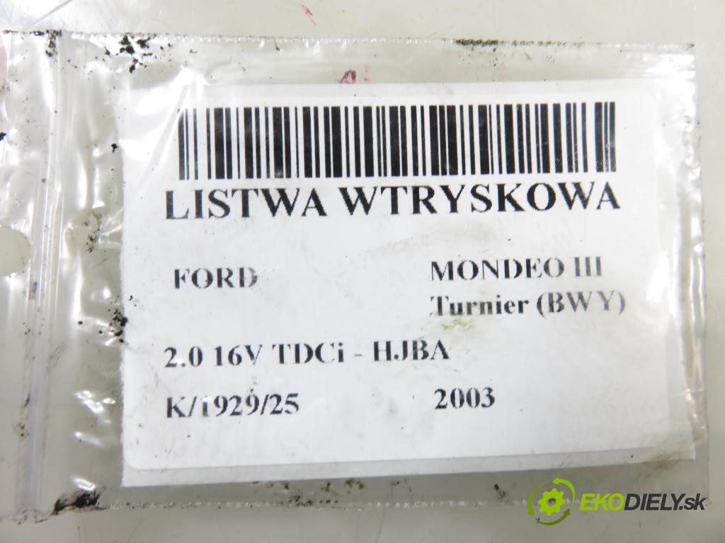 FORD MONDEO III Turnier (BWY) KOMBI 2003 85,00 2.0 16V TDCi 115 - HJBA 1998,00 lišta vstřikovací 2S7Q9D280AC ; 9307Z502B ; C94AC1014A (Vstřikovací lišta)