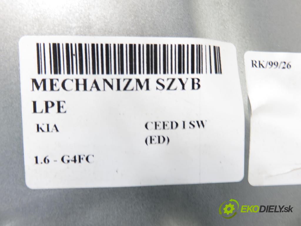 KIA CEE'D SW (ED) KOMBI 2009 90,00 1.6 122 - G4FC 1591,00 Mechanizmus okien 824701H020 ; 440850C ; 402055D