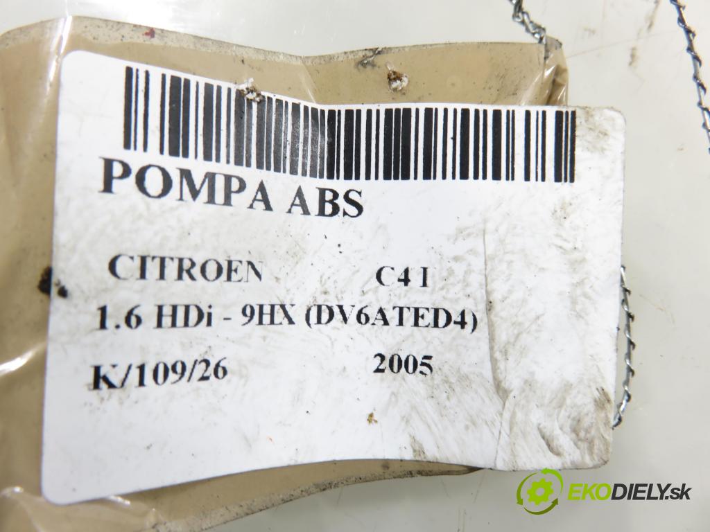 CITROEN C4 I (LC_) HB 2005 66,00 1.6 HDi - 9HX (DV6ATED4) 1560,00 Pumpa ABS 0265800406 (Pumpa ABS)