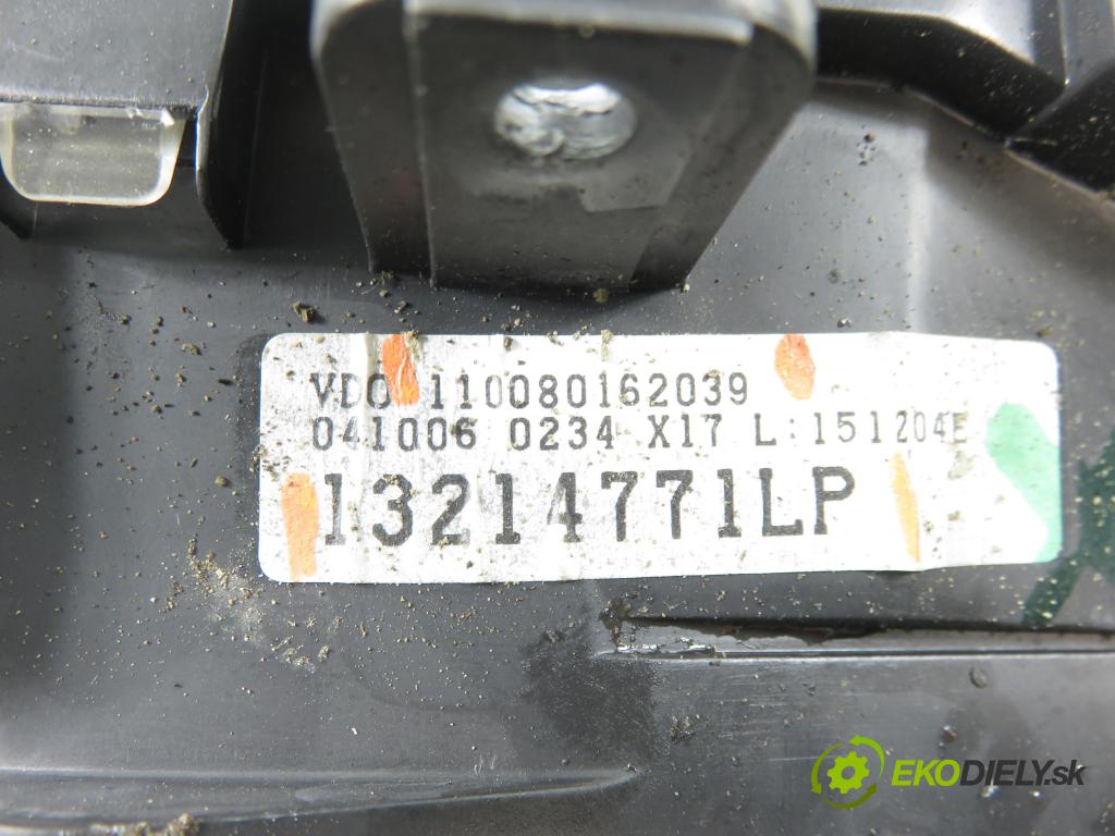 OPEL MERIVA A nadwozie wielkoprzestrzenne (MPV) (X03) HB 2006 92,00 1.8 - Z 18 XE 1796,00 Prístrojovka elektrický 13214771LP ; 110080162039