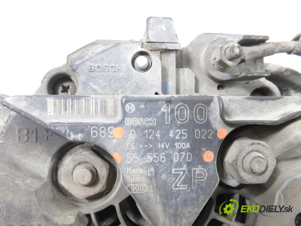 OPEL MERIVA A nadwozie wielkoprzestrzenne (MPV) (X03) HB 2006 92,00 1.8 - Z 18 XE 1796,00 Alternátor 0124425022 ; 55556070 (Alternátor)