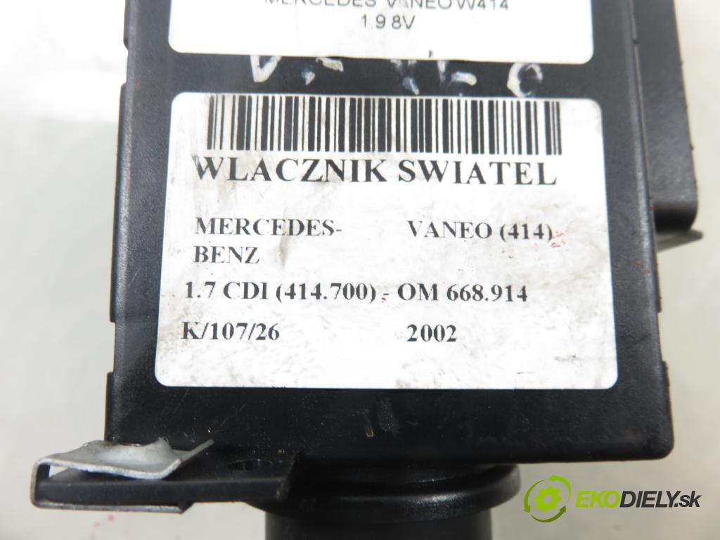 MERCEDES-BENZ VANEO (414) MINIVAN 2002 67,00 1.7 CDI (414.700) - OM 668.914 1689,00 prepínač svetlá 1685450104