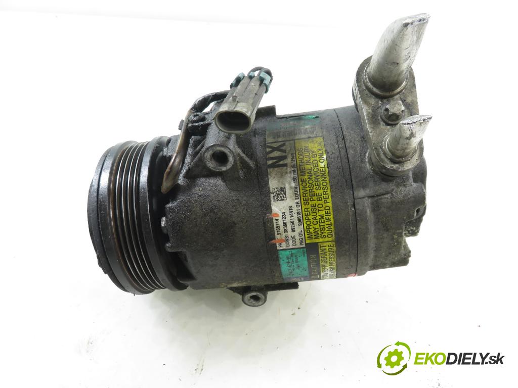 OPEL MERIVA A nadwozie wielkoprzestrzenne (MPV) (X03) HB 2006 92,00 1.8 - Z 18 XE 1796,00 KOMPRESOR: klimatizace 9165714 (Kompresor klimatizace)