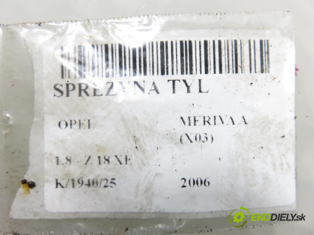 OPEL MERIVA A nadwozie wielkoprzestrzenne (MPV) (X03) HB 2006 92,00 1.8 - Z 18 XE 1796,00 Pružina zadné 