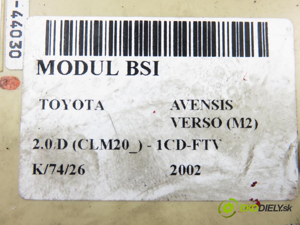 TOYOTA AVENSIS VERSO (_M2_) MINIVAN 2002 85,00 2.0 D (CLM20_) - 1CD-FTV 1995,00 MODUL BSI 8922144030