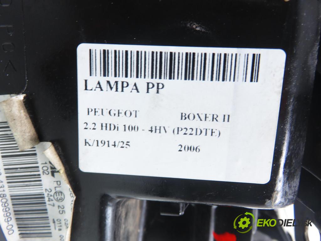 PEUGEOT BOXER Skrzynia FURGON 2006 74,00 2.2 HDi 100 - 4HV (P22DTE) 2198,00 Svetlo PP 1340663080