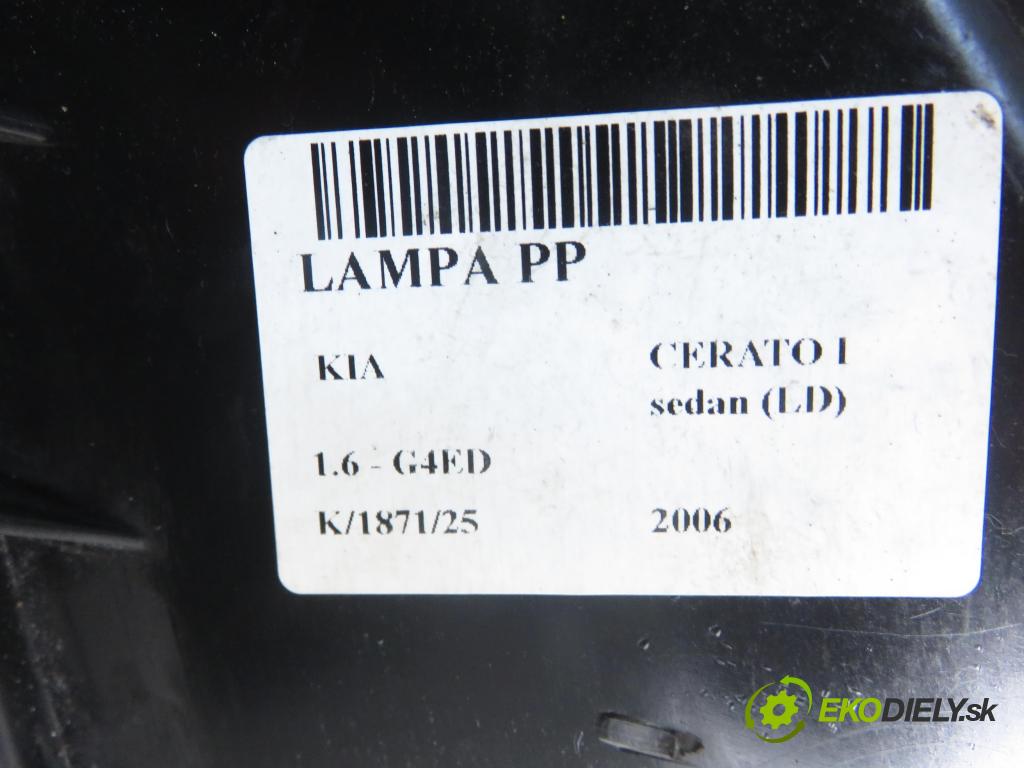 KIA CERATO I sedan (LD) SEDAN 2006 0,00 1.6 - G4ED 1599,00 Svetlo PP 