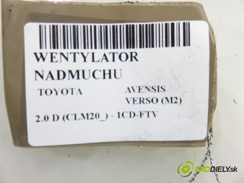TOYOTA AVENSIS VERSO (_M2_) MINIVAN 2002 85,00 2.0 D (CLM20_) - 1CD-FTV 1995,00 Ventilátor vetráku 1940007340