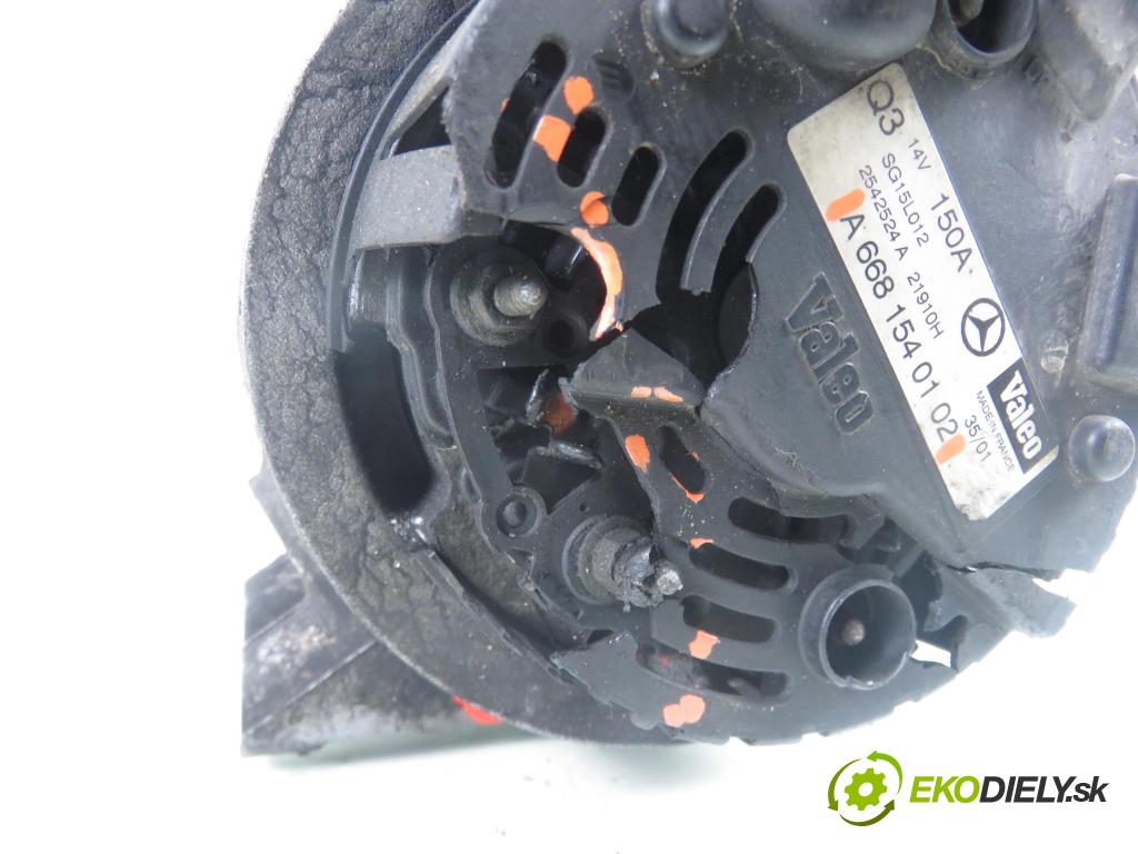 MERCEDES-BENZ VANEO (414) MINIVAN 2002 67,00 1.7 CDI (414.700) - OM 668.914 1689,00 Alternátor A6681540102 (Alternátor)