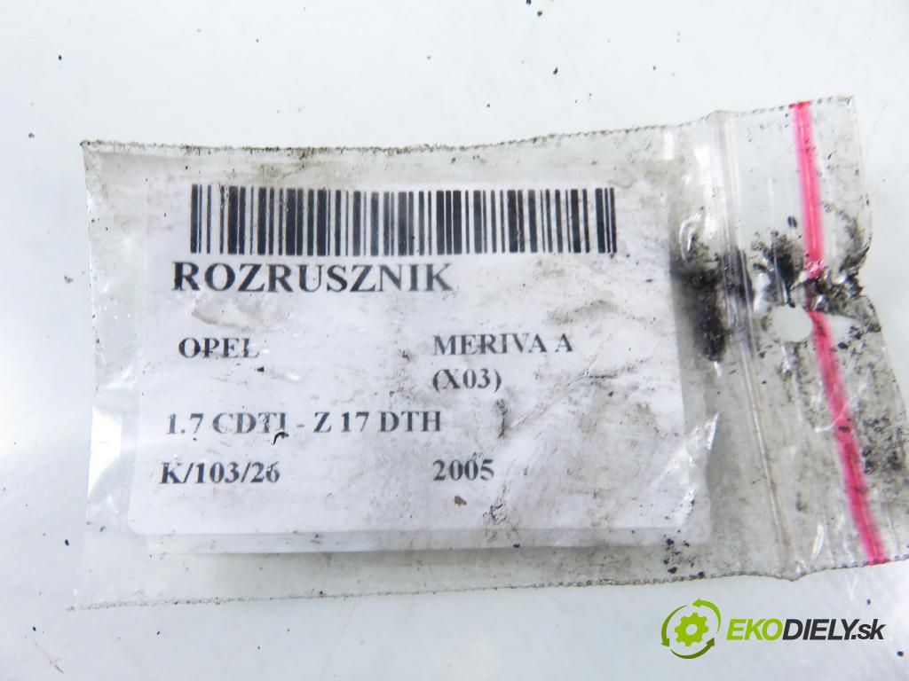OPEL MERIVA A nadwozie wielkoprzestrzenne (MPV) (X03) HB 2005 74,00 1.7 CDTI 100 - Z 17 DTH 1686,00 Štartér  (Štartér)