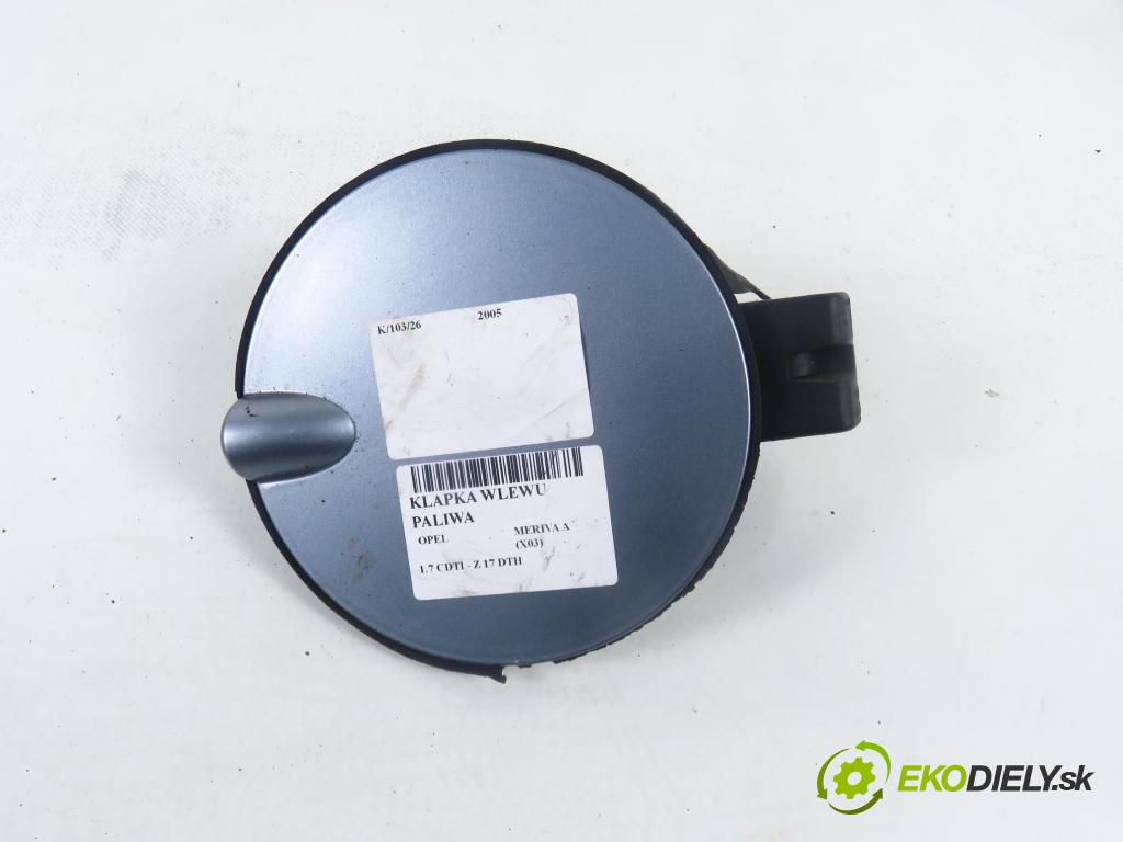 OPEL MERIVA A nadwozie wielkoprzestrzenne (MPV) (X03) HB 2005 74,00 1.7 CDTI 100 - Z 17 DTH 1686,00 Dvierka nádrže paliva 13123250 (Kľučka dverí ostatné)