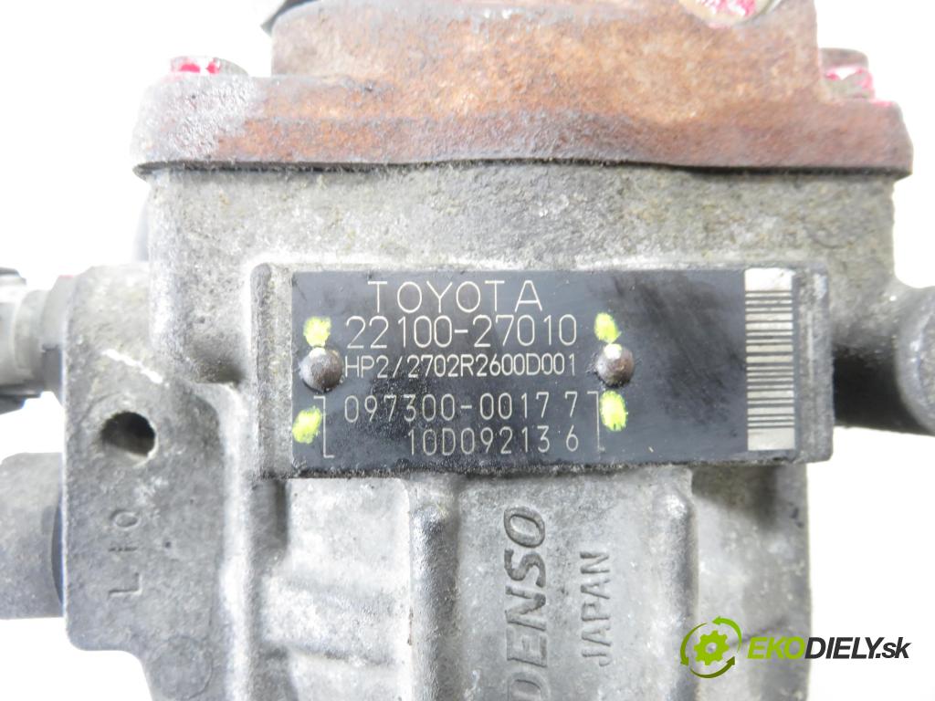 TOYOTA RAV 4 II (_A2_) SUV 2003 85,00 2.0 D-4D 4WD 116 - 1CD-FTV 1995,00 Pumpa vysokého tlaku 2210027010 ; 09730000177