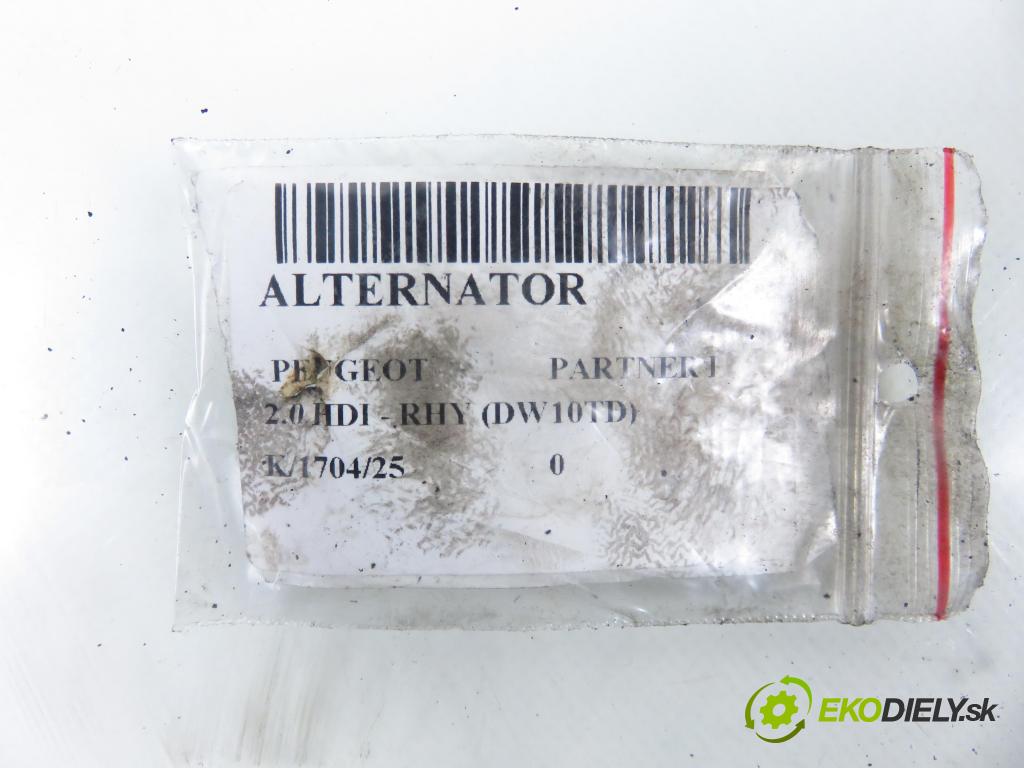 PEUGEOT PARTNER Combispace (5F) KOMBIVAN 2004 66,00 2.0 HDI - RHY (DW10TD) 1997,00 Alternátor 9646477580 (Alternátor)