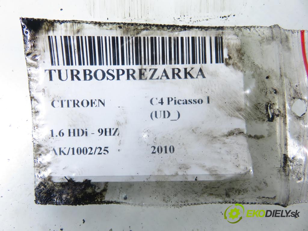 CITROEN C4 Picasso I (UD_) MINIVAN 2010 80,00 1.6 HDi 16V 109 - 9HZ 1560,00 Turbodúchadlo 9663199280 (Turbodúchadlo (kompletné))
