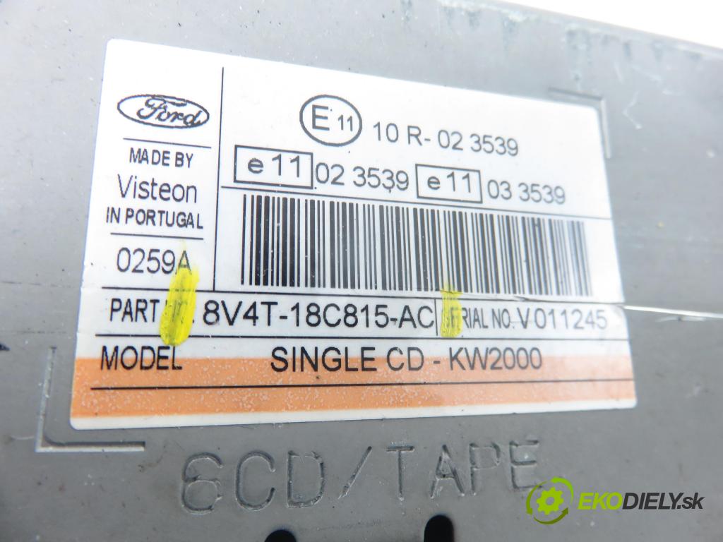 FORD KUGA I SUV 2009 100,00 2.0 TDCi 4x4 - G6DG 1997,00 RADIO CD 8V4T18C815AC