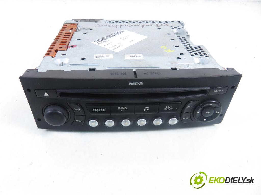 CITROEN C4 Picasso I (UD_) MINIVAN 2008 80,00 1.6 HDi 16V 109 - 9HZ 1560,00 RADIO CD 96646223XT