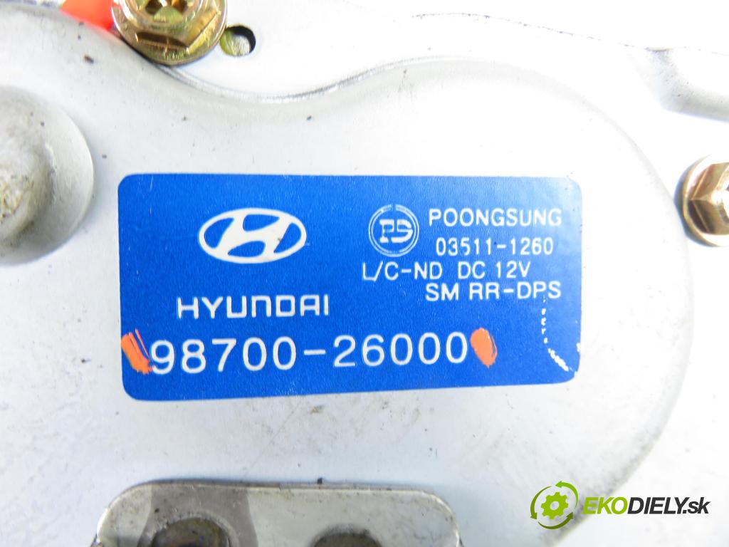 HYUNDAI SANTA FÉ I (SM) SUV 2001 83,00 2.0 CRDi 4x4 113 - D4EA 1991,00 Motorček stierače zadné 9870026000
