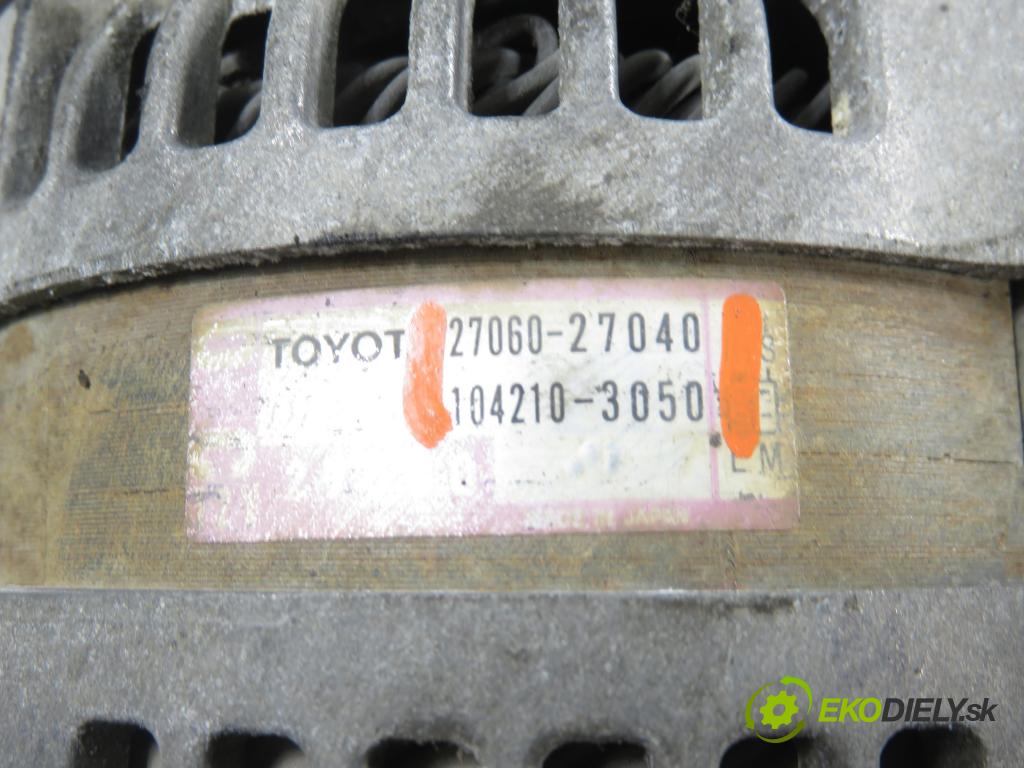 TOYOTA AVENSIS VERSO (_M2_) MINIVAN 2002 85,00 2.0 D (CLM20_) - 1CD-FTV 1995,00 Alternátor 2706027040 ; 1042103050 (Alternátor)