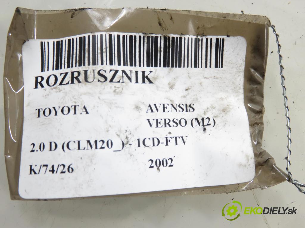 TOYOTA AVENSIS VERSO (_M2_) MINIVAN 2002 85,00 2.0 D (CLM20_) - 1CD-FTV 1995,00 Štartér 2810064430 ; 2280009221 (Štartér)