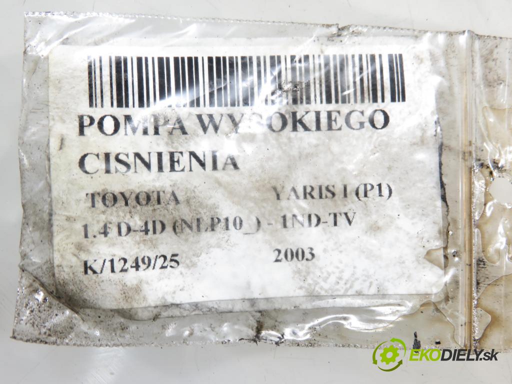 TOYOTA YARIS (_P1_) HB 2003 55,00 1.4 D-4D (NLP10_) - 1ND-TV 1364,00 Pumpa vysokého tlaku 2210033010 ; 0445010047