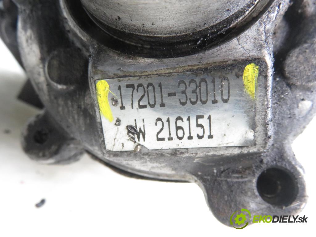 TOYOTA YARIS (_P1_) HB 2003 55,00 1.4 D-4D (NLP10_) - 1ND-TV 1364,00 RYCHLONABÍJEČKA: 1720133010 (Kompletní turbodmychadlo)