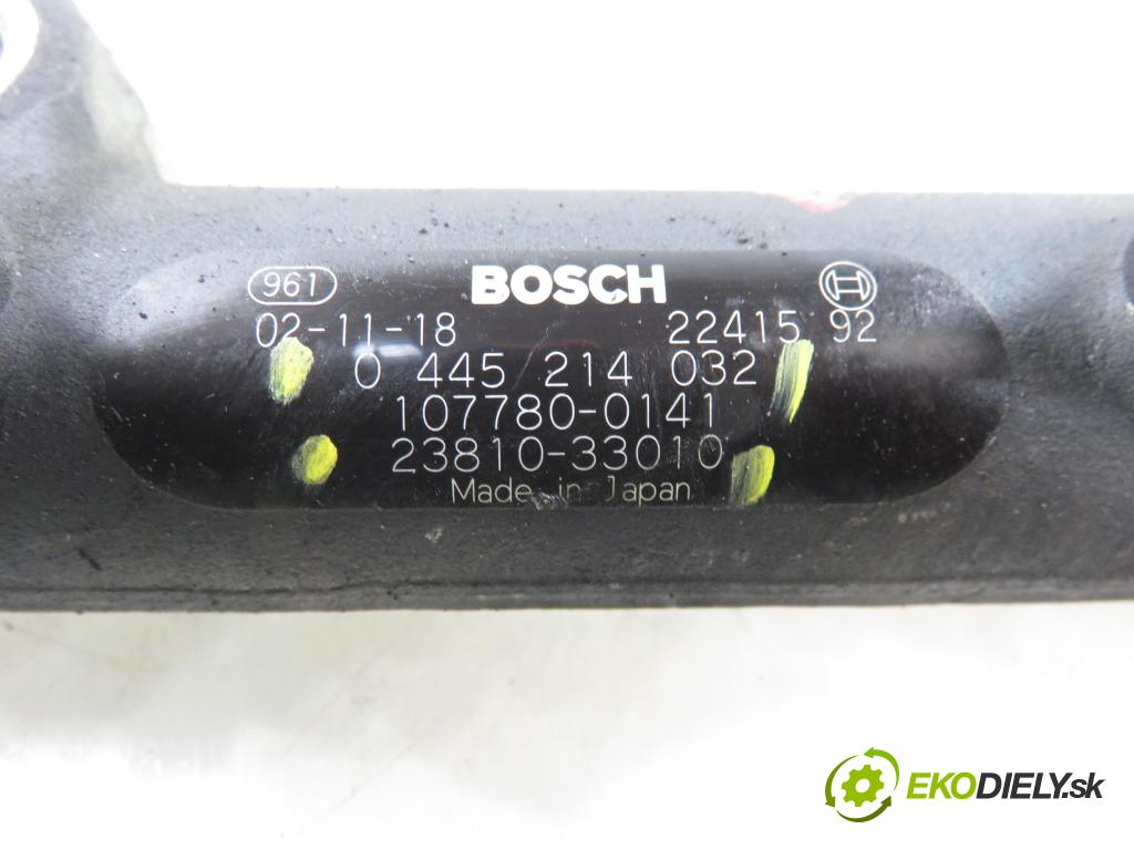 TOYOTA YARIS (_P1_) HB 2003 55,00 1.4 D-4D (NLP10_) - 1ND-TV 1364,00 Lišta vstrekovacia 2381033010 ; 0281002507 ; 0445214032 (Vstrekovacia lišta)