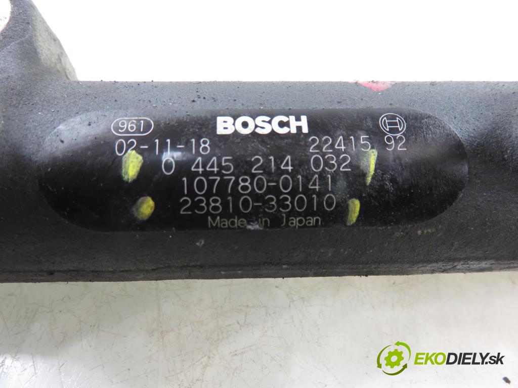 TOYOTA YARIS (_P1_) HB 2003 55,00 1.4 D-4D (NLP10_) - 1ND-TV 1364,00 Lišta vstrekovacia 2381033010 ; 0281002507 ; 0445214032 (Vstrekovacia lišta)