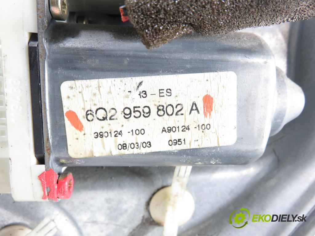 SEAT IBIZA III (6L1) HB 2003 47,00 1.9 SDI - ASY 1896,00 Mechanizmus okien 3D 6L3837755J ; 6Q2959802A