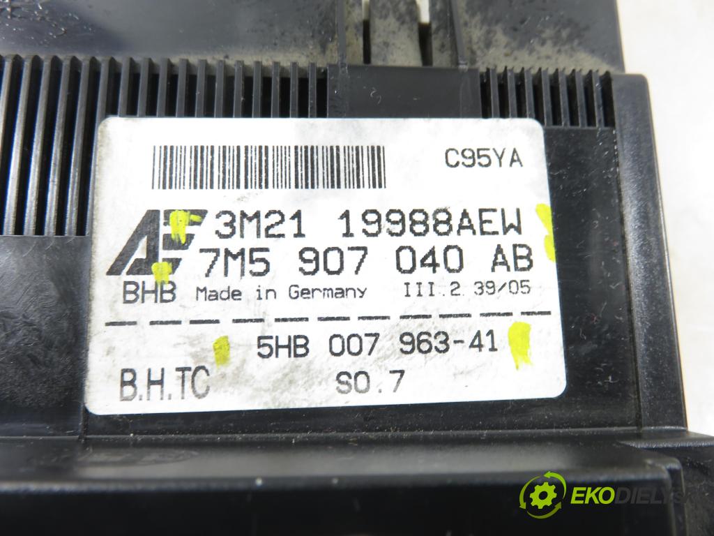 FORD GALAXY (WGR) MINIVAN 2006 103,00 2.3 16V - E5SB 2295,00 Panel kúrenia KLIMATRONIK 7M5907040AB ; 3M2119988AEW ; 5HB00796341