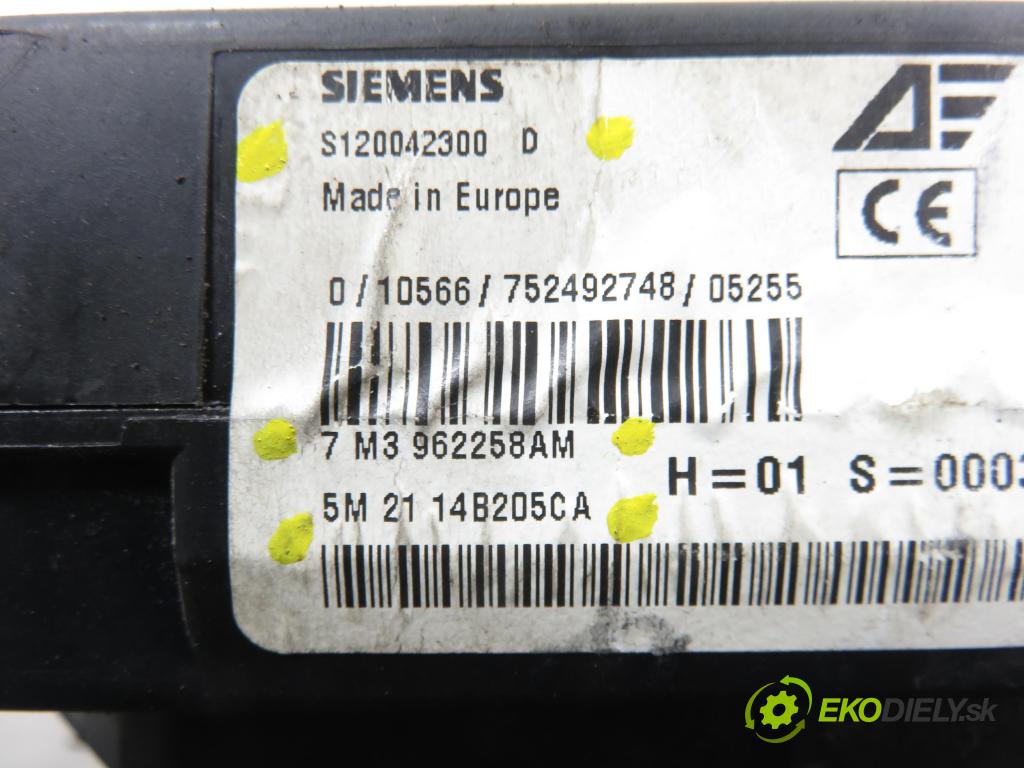 FORD GALAXY (WGR) MINIVAN 2006 103,00 2.3 16V - E5SB 2295,00 MODUL BSI S120042300D ; 7M3962258AM ; 5M2114B205CA