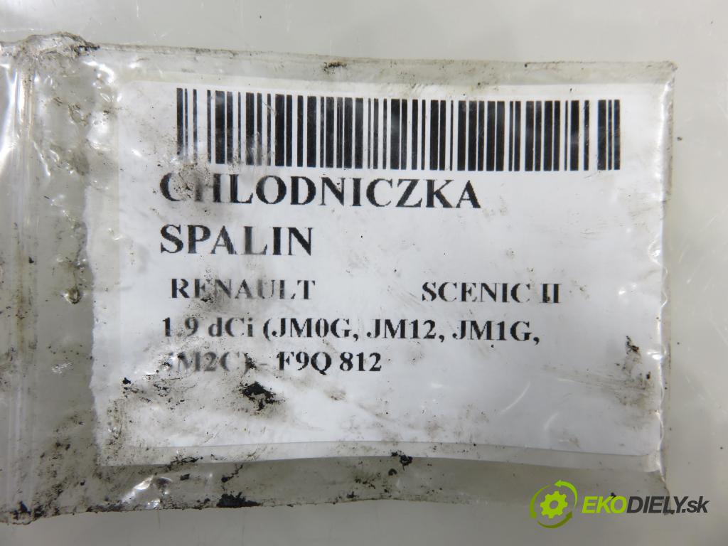 RENAULT SCENIC II (JM0/1_) MINIVAN 2004 88,00 1.9 dCi 120 - F9Q 812 1870,00 Chladič spalín 70007504 ; 7284300601