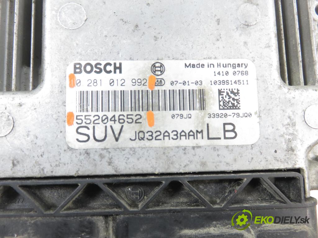 FIAT SEDICI (189_) CROSSOVER 2007 88,00 1.9 D Multijet 120 4x4 - D19AA 1910,00 Riadiaca jednotka Motor 0281012992 ; 55204652