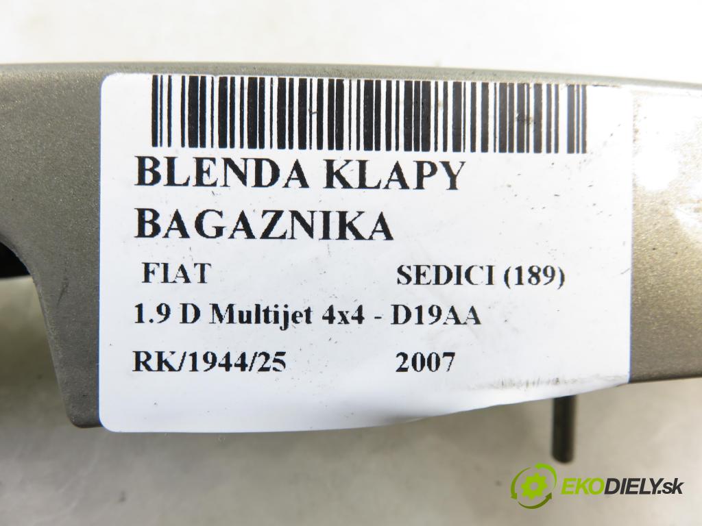 FIAT SEDICI (189_) CROSSOVER 2007 88,00 1.9 D Multijet 120 4x4 - D19AA 1910,00 Zadné čelo dverí kufor 8394179J00
