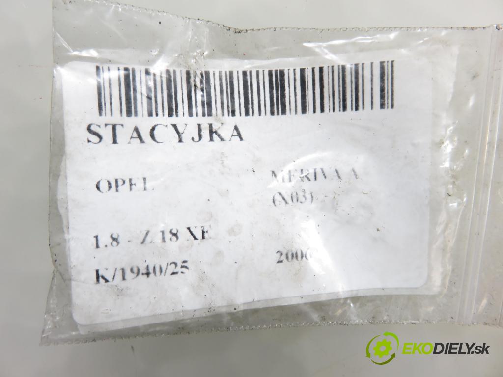 OPEL MERIVA A nadwozie wielkoprzestrzenne (MPV) (X03) HB 2006 92,00 1.8 - Z 18 XE 1796,00 spinačka 90589389 ; 5WK47631 ; 13144390 (Spínacia skrinka)