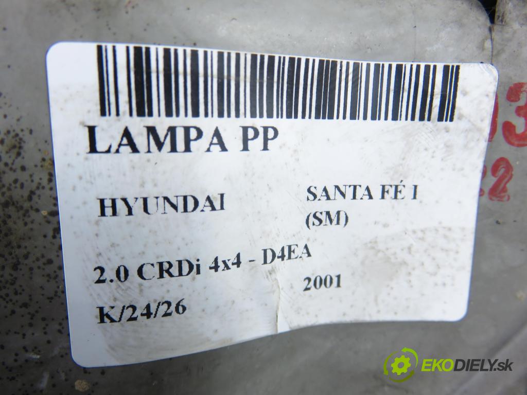 HYUNDAI SANTA FÉ I (SM) SUV 2001 83,00 2.0 CRDi 4x4 113 - D4EA 1991,00 Svetlo PP 