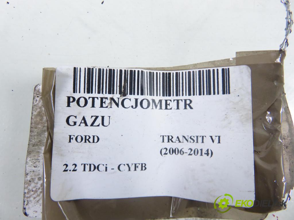 FORD TRANSIT Furgon (FA_ _) FURGON 2012 92,00 2.2 TDCi - CYFB 2198,00 Potenciometer plynu 6C119F836CB ; 6PV00923800 (Potenciometer plynového pedálu)