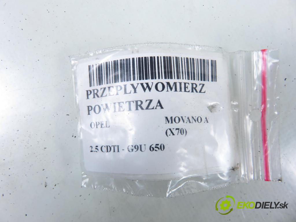 OPEL MOVANO Platforma / podwoyie (X70) KABINA/PLATFORMA 2007 0,00 2.5 CDTI - G9U 650 2464,00 váha vzduchu vzduchu 5WK97008 ; 8200280060C ; H8200300002