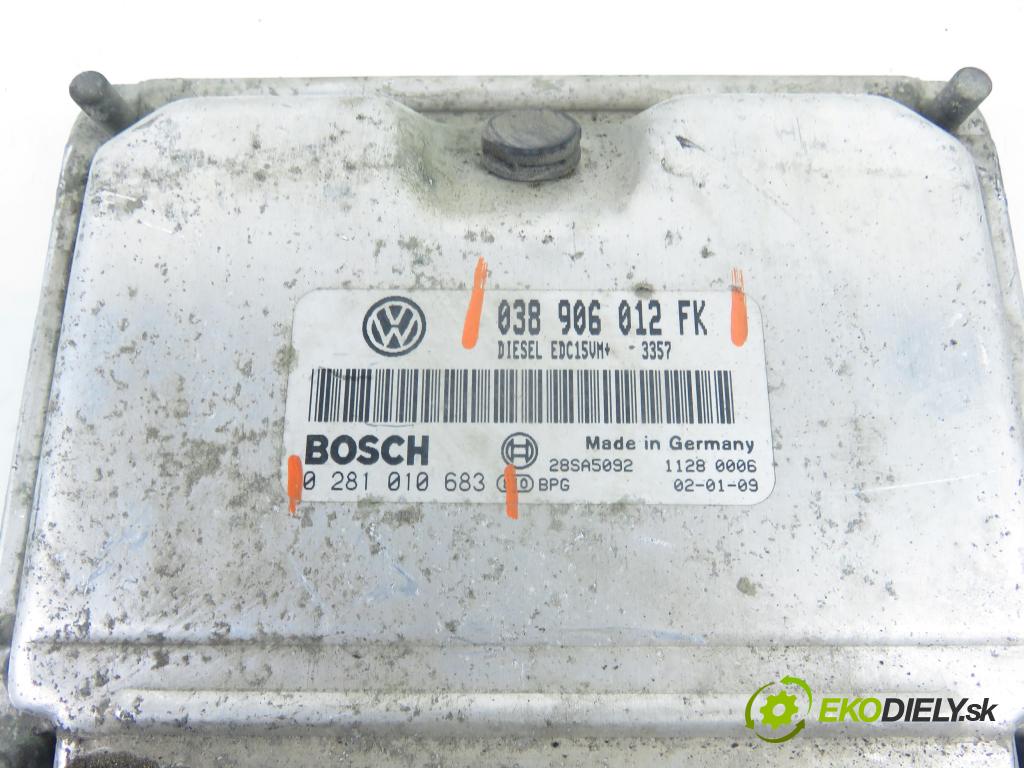 SEAT LEON (1M1) HB 2000 81,00 1.9 TDI 110 - ASV 1896,00 Riadiaca jednotka Motor 038906012FK ; 0281010683