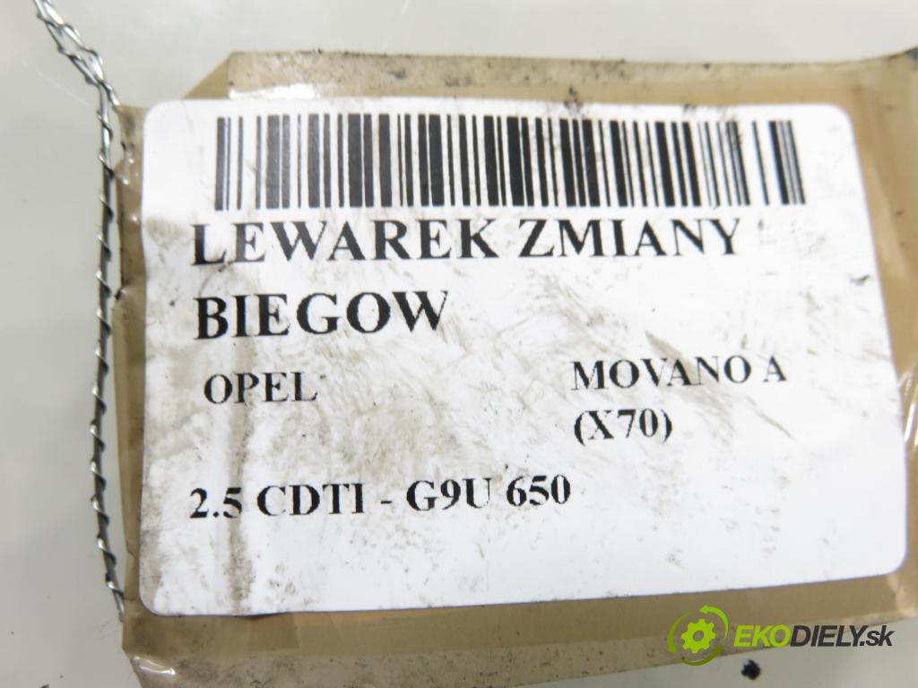 OPEL MOVANO Platforma / podwoyie (X70) KABINA/PLATFORMA 2007 0,00 2.5 CDTI - G9U 650 2464,00 ZVEDÁK: 8200201293